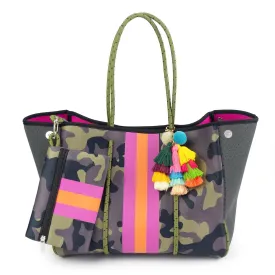 Andrea Neoprene Tote with Tassel Charm | Ounamei