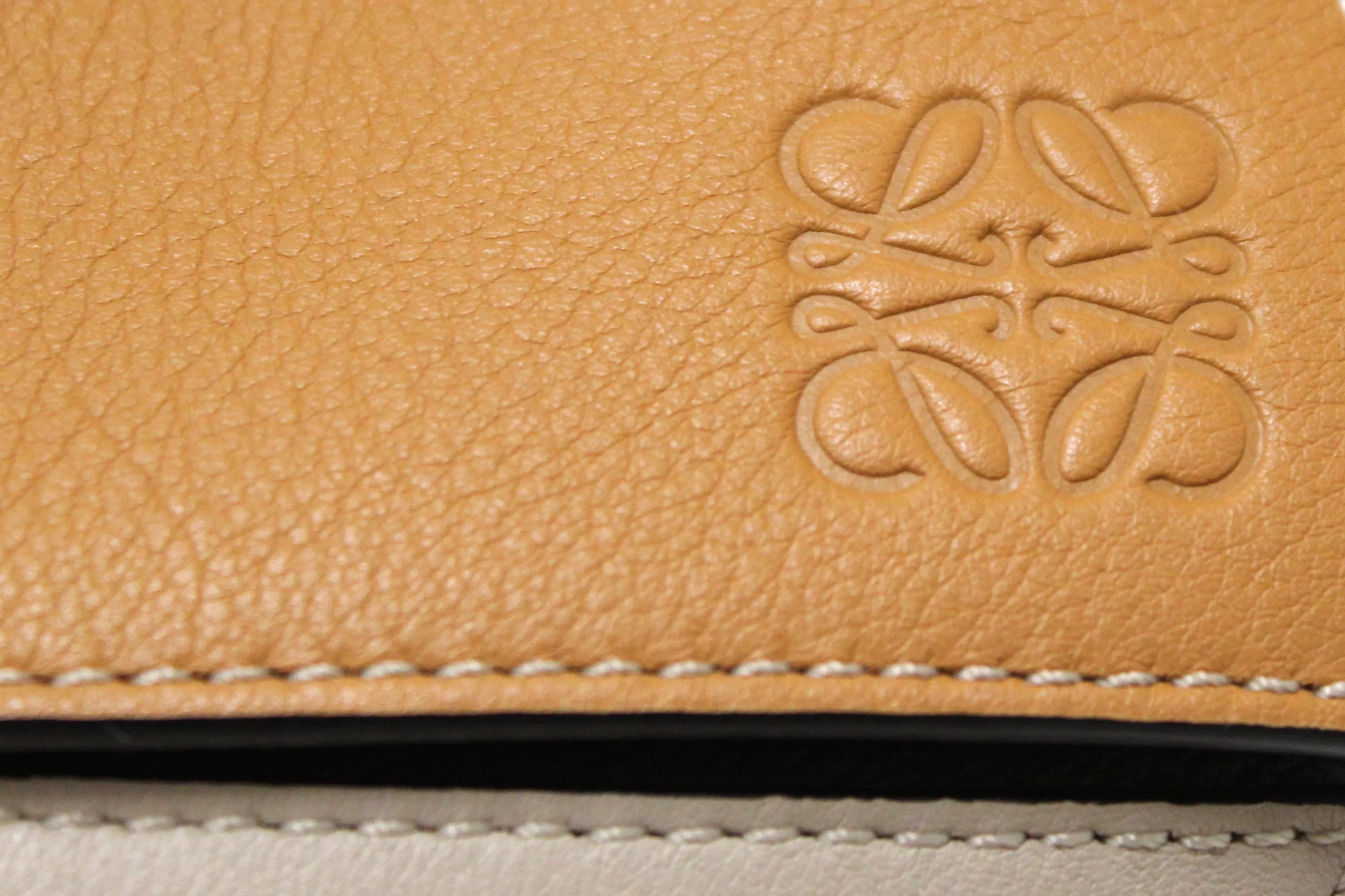 Authentic Loewe Grained Calfskin Two Tone Medium Puzzle Bag