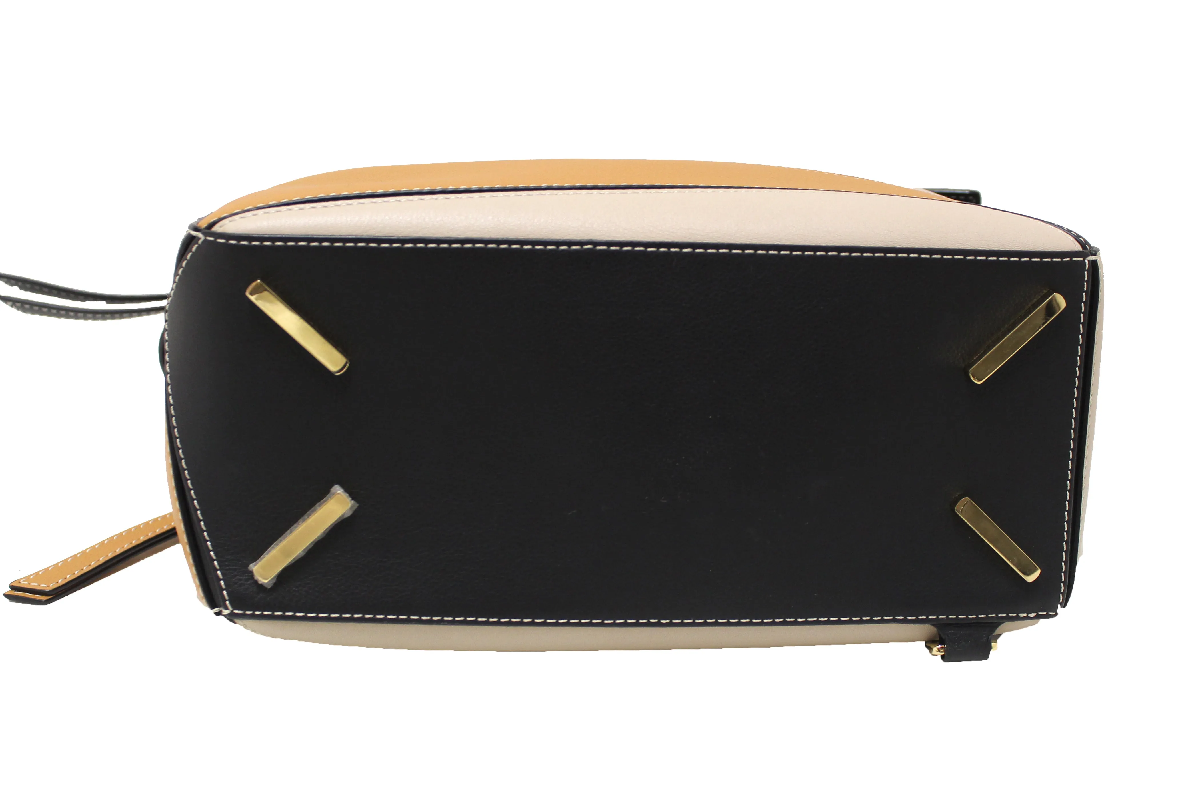 Authentic Loewe Grained Calfskin Two Tone Medium Puzzle Bag