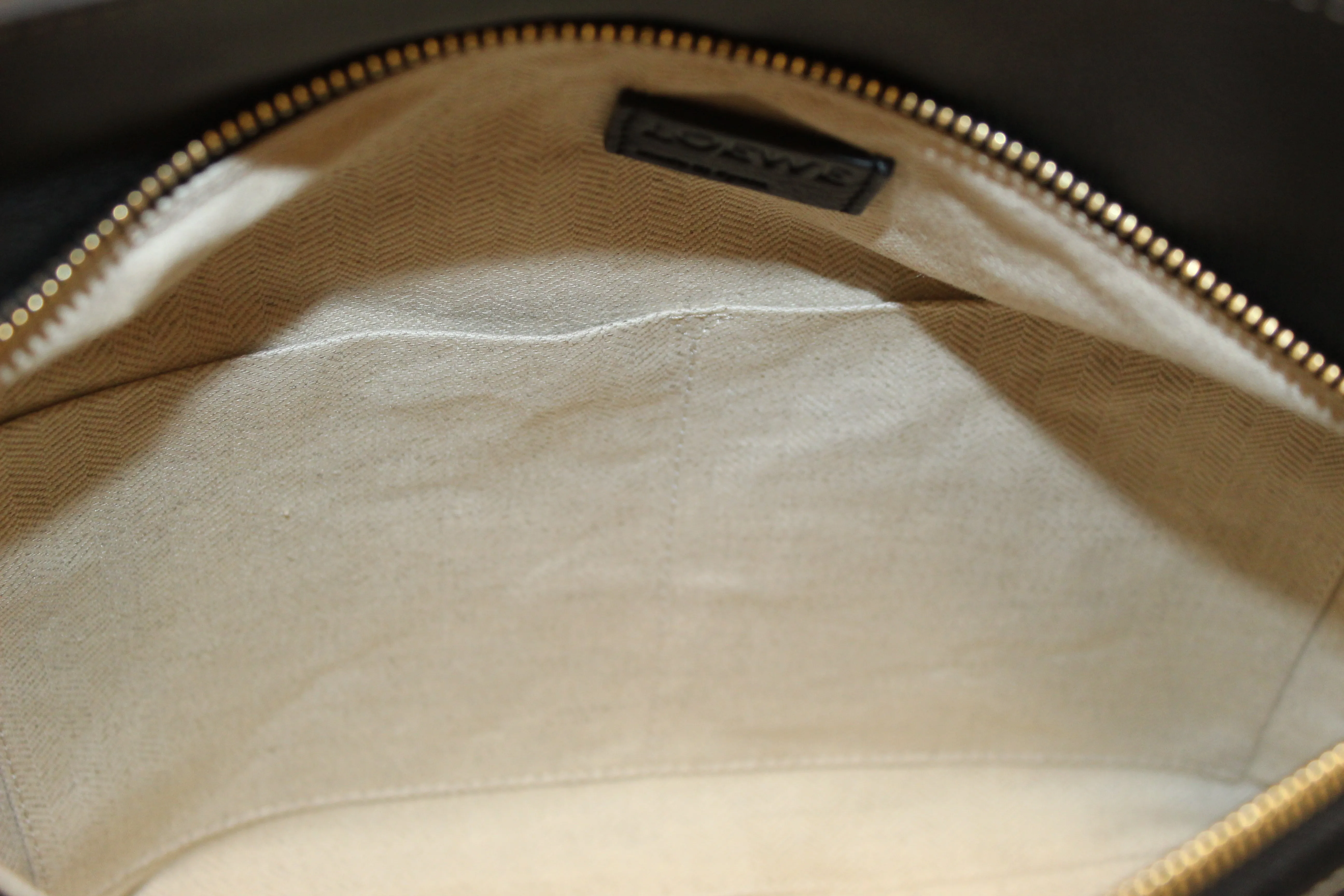 Authentic Loewe Grained Calfskin Two Tone Medium Puzzle Bag