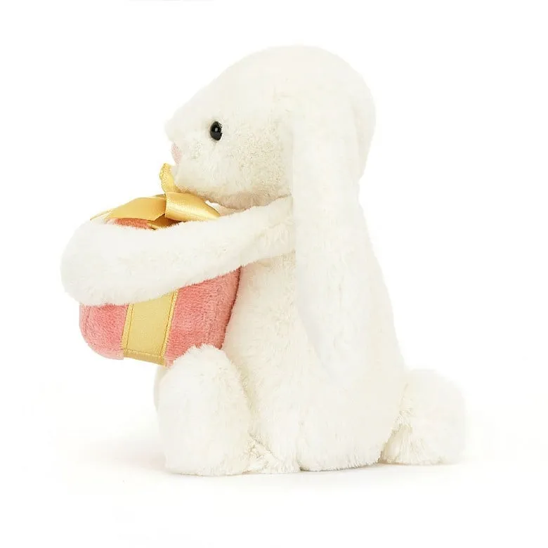 Bashful Bunny with Present - Little by Jellycat