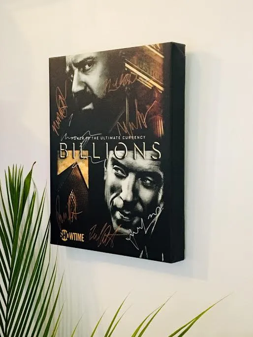 Billions Cast Facsimile Autograph 11x14 Canvas Print Wall Art