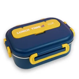 Blue Lunch Time 2 pcs Stainless Steel Kids Lunch Box with matching Lunch Bag