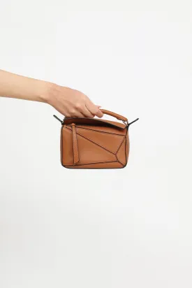 Brown Mini Puzzle Bag