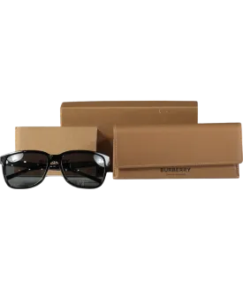 Burberry Black Be4181 Icon Stripe Sunglasses in case