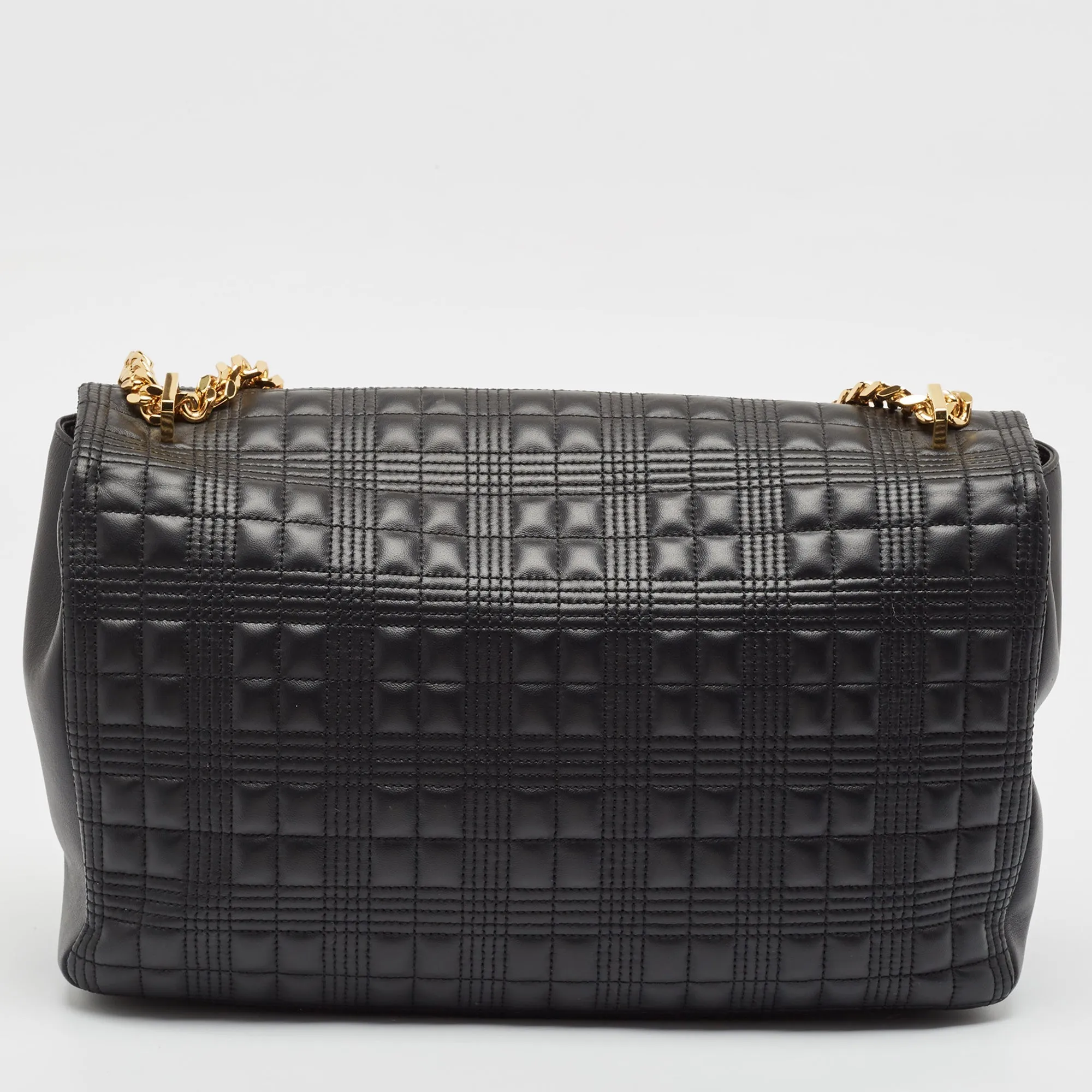 Burberry Black Quilted Leather Lola Flap Shoulder Bag
