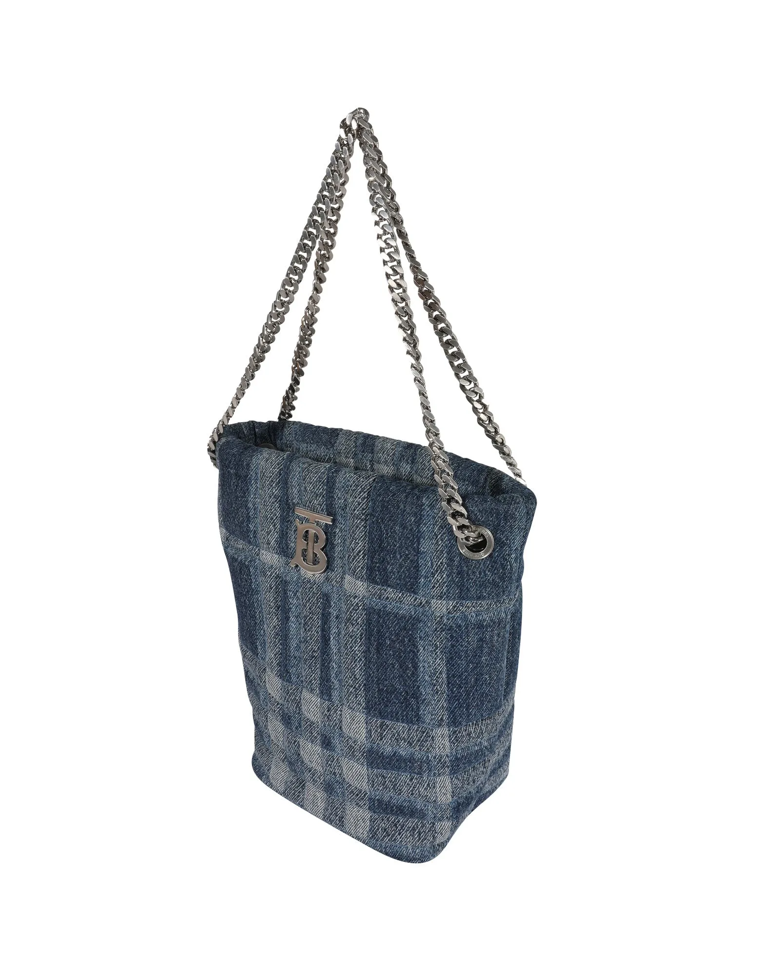 Burberry Blue Denim Small Lola Bucket Bag
