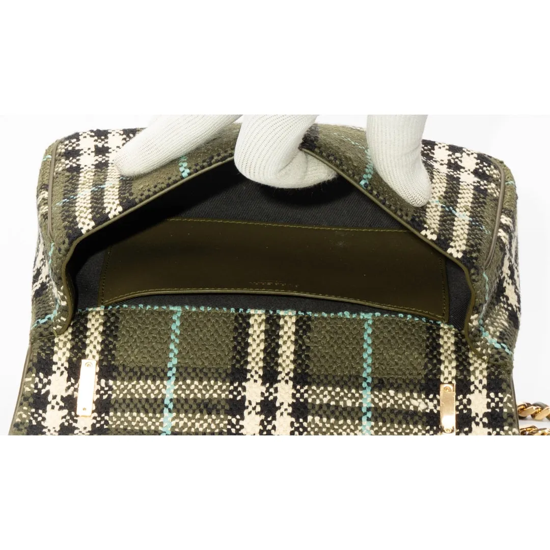 Burberry Lola Boucle Checked Crossbody Bag