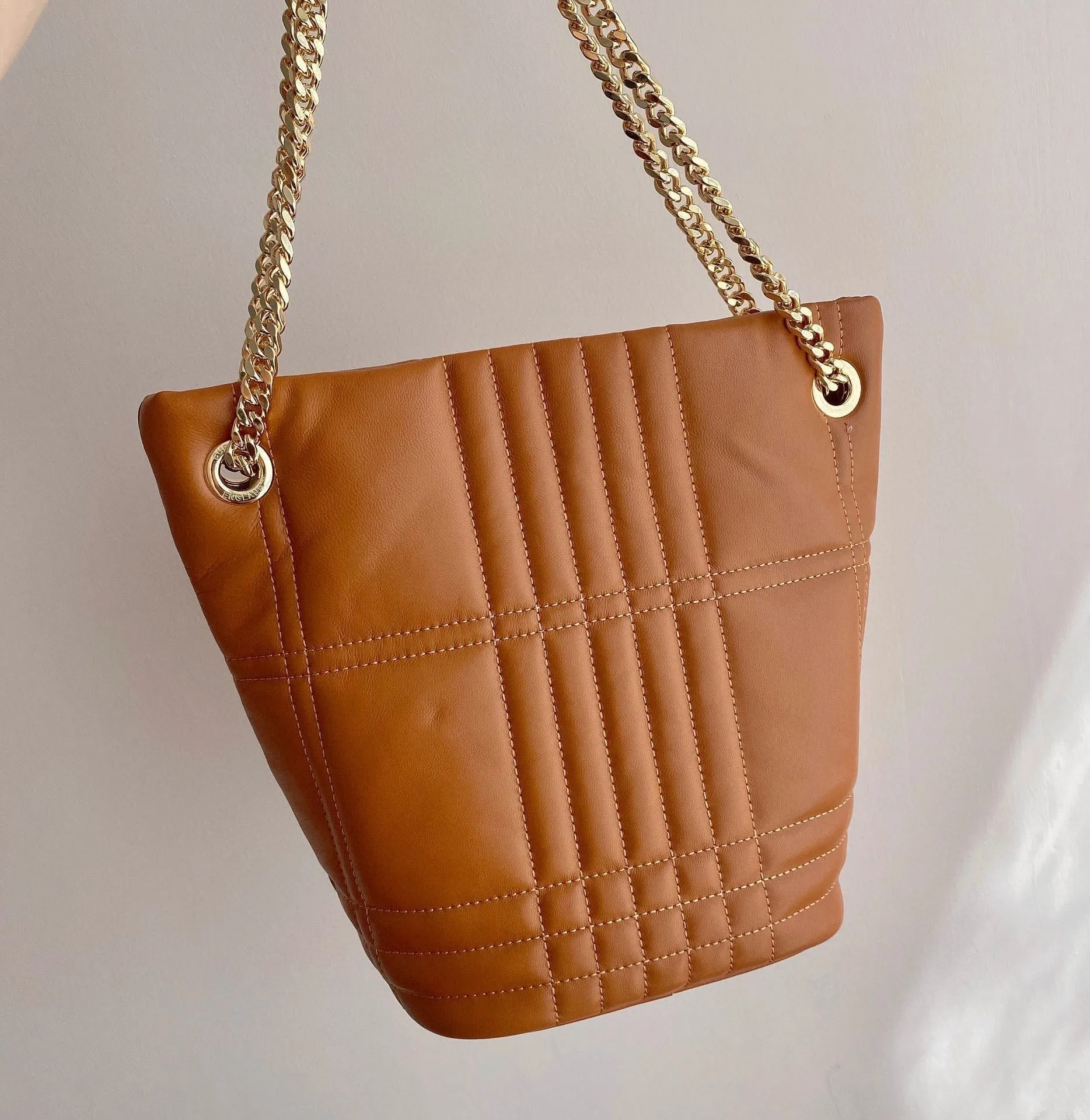 Burberry Small Quilted Lambskin Lola Bucket Bag