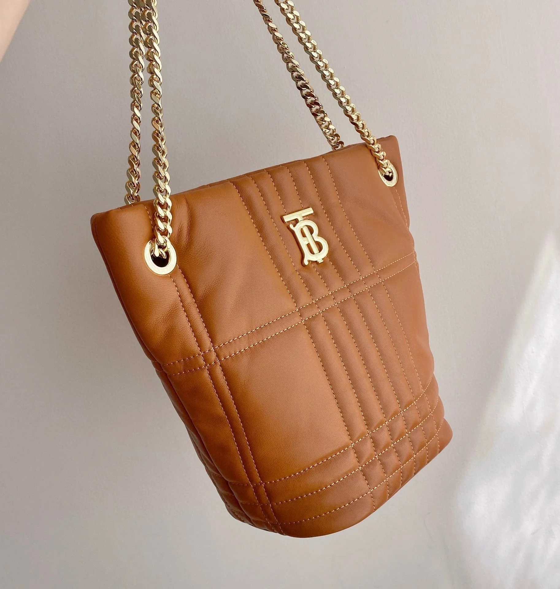 Burberry Small Quilted Lambskin Lola Bucket Bag