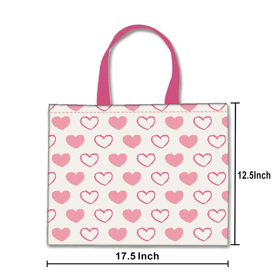 Designer Tote Bag With Zip Beach Gym Travel Bags -  Soft Pink Hearts