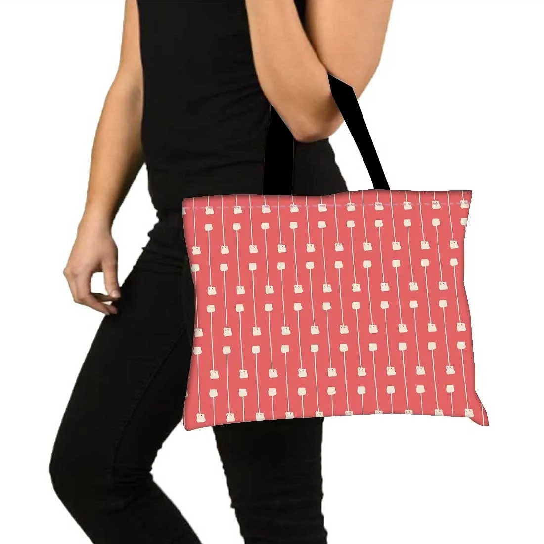 Designer Tote Bag With Zip Beach Gym Travel Bags -  Sweet Pink Drops