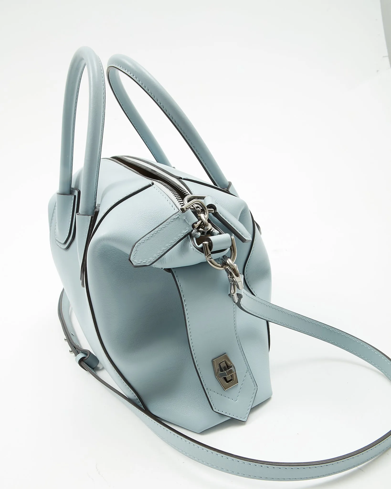 Givenchy Baby Blue Leather Soft Antigona Bag