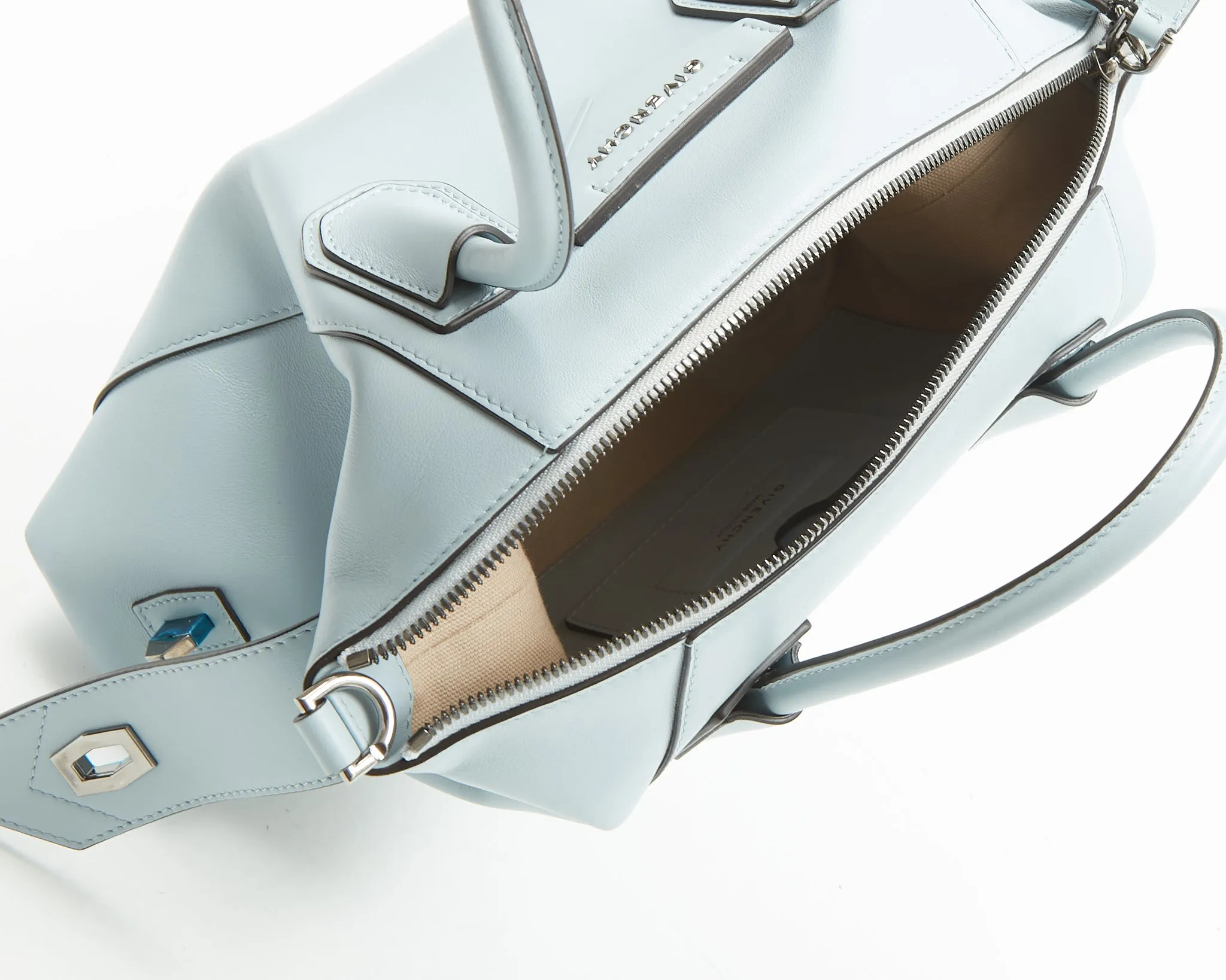 Givenchy Baby Blue Leather Soft Antigona Bag