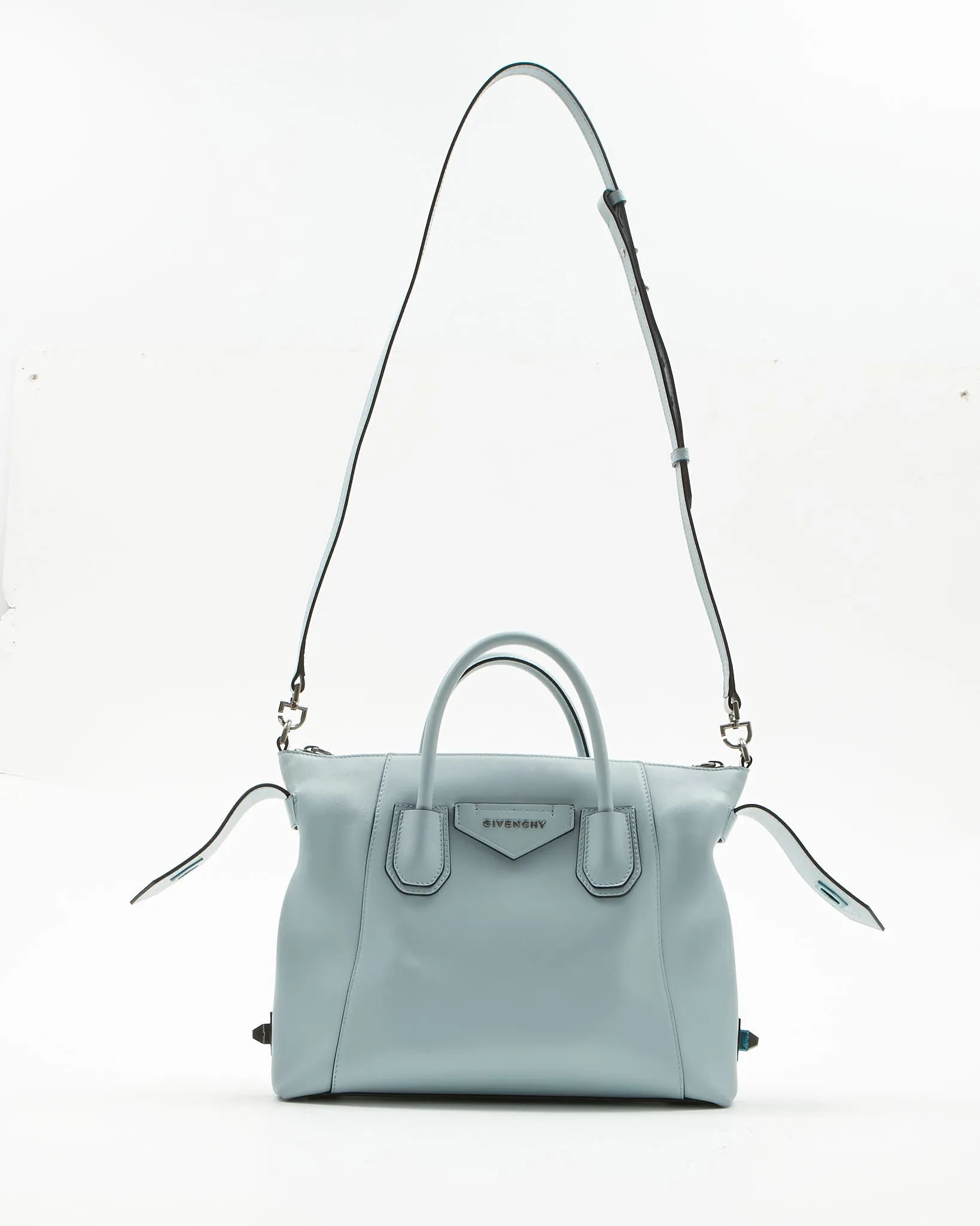 Givenchy Baby Blue Leather Soft Antigona Bag