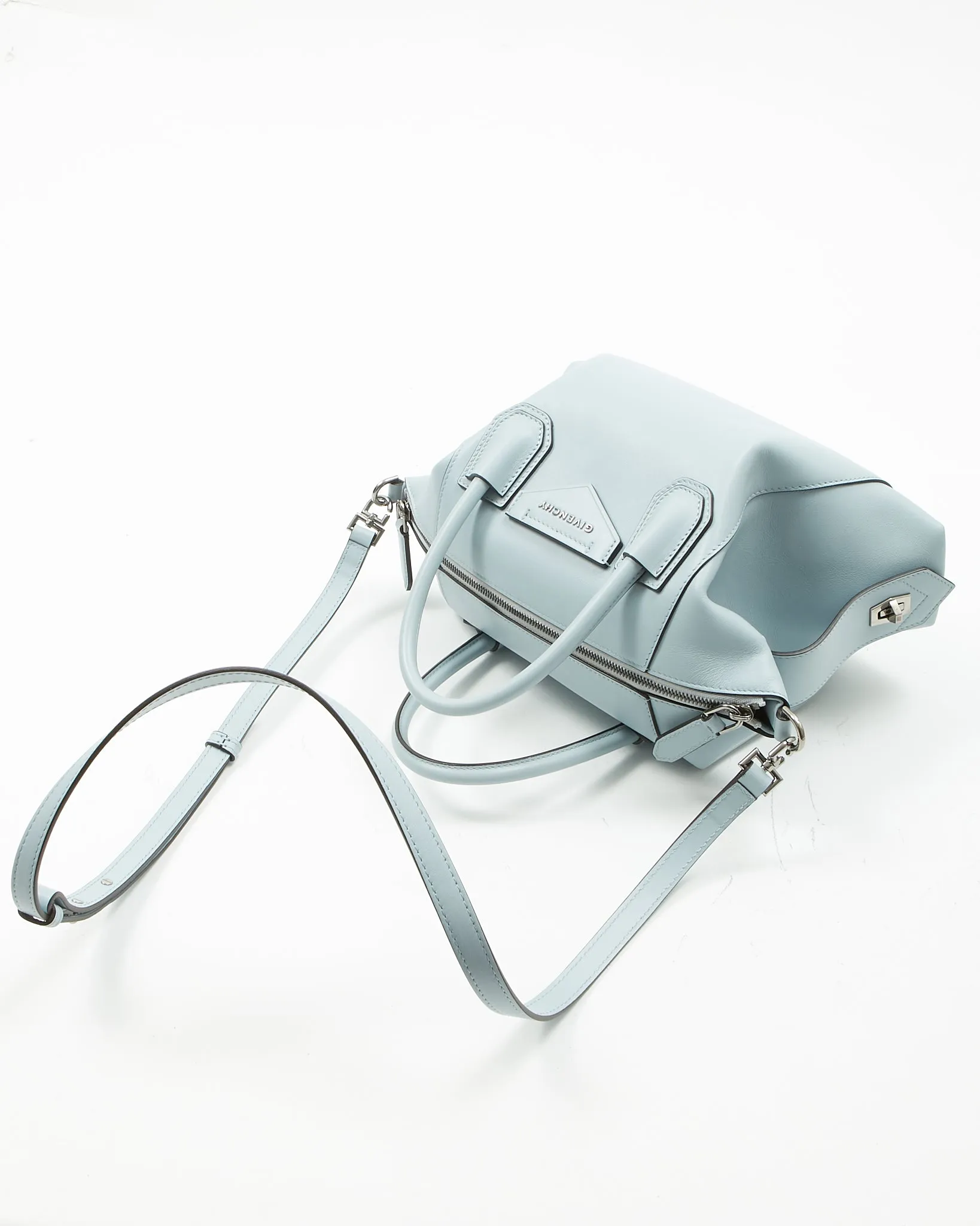 Givenchy Baby Blue Leather Soft Antigona Bag