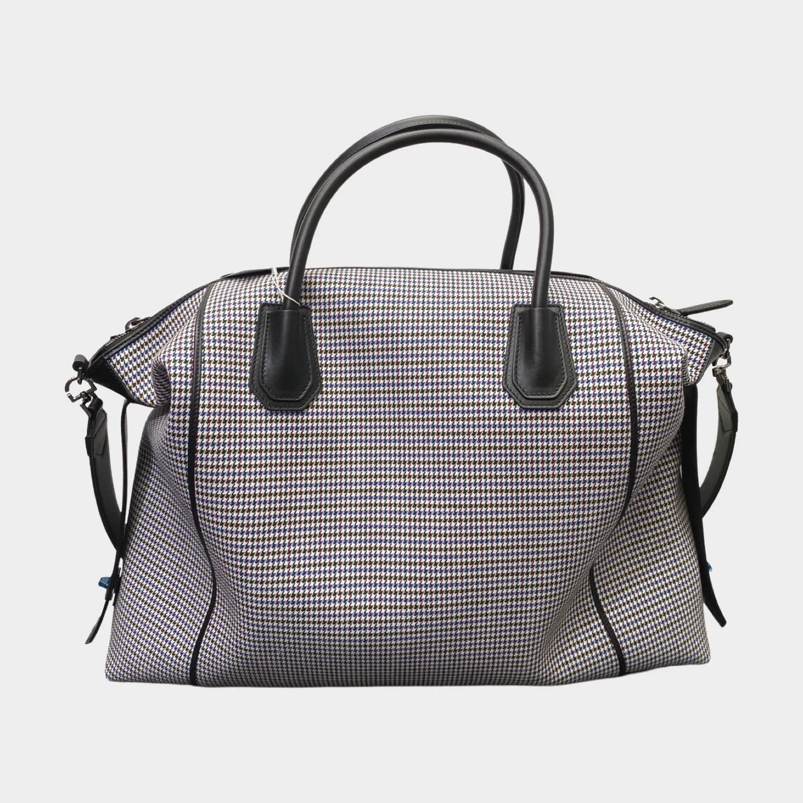 Givenchy black green and white houndstooth soft Antigona travel bag