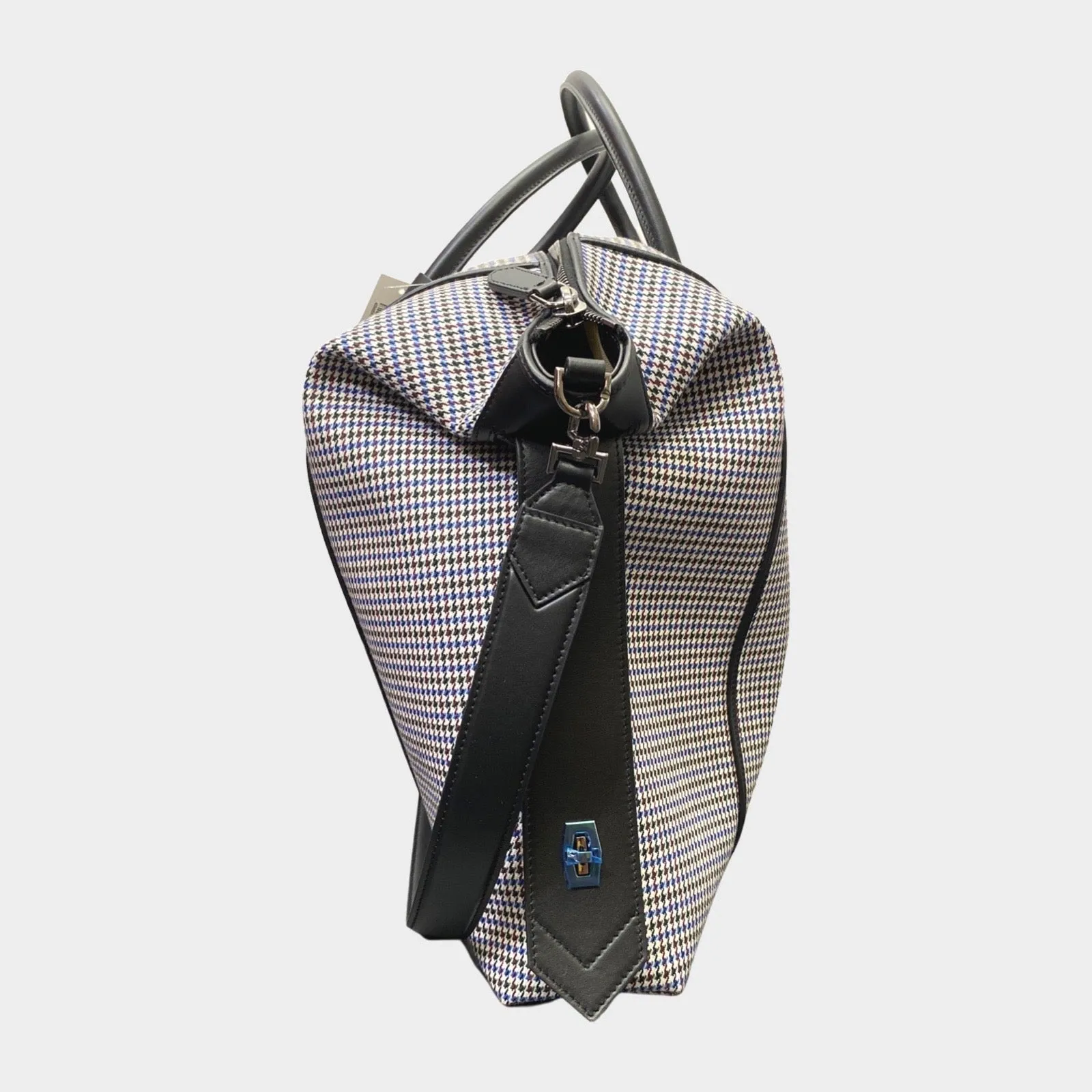 Givenchy black green and white houndstooth soft Antigona travel bag