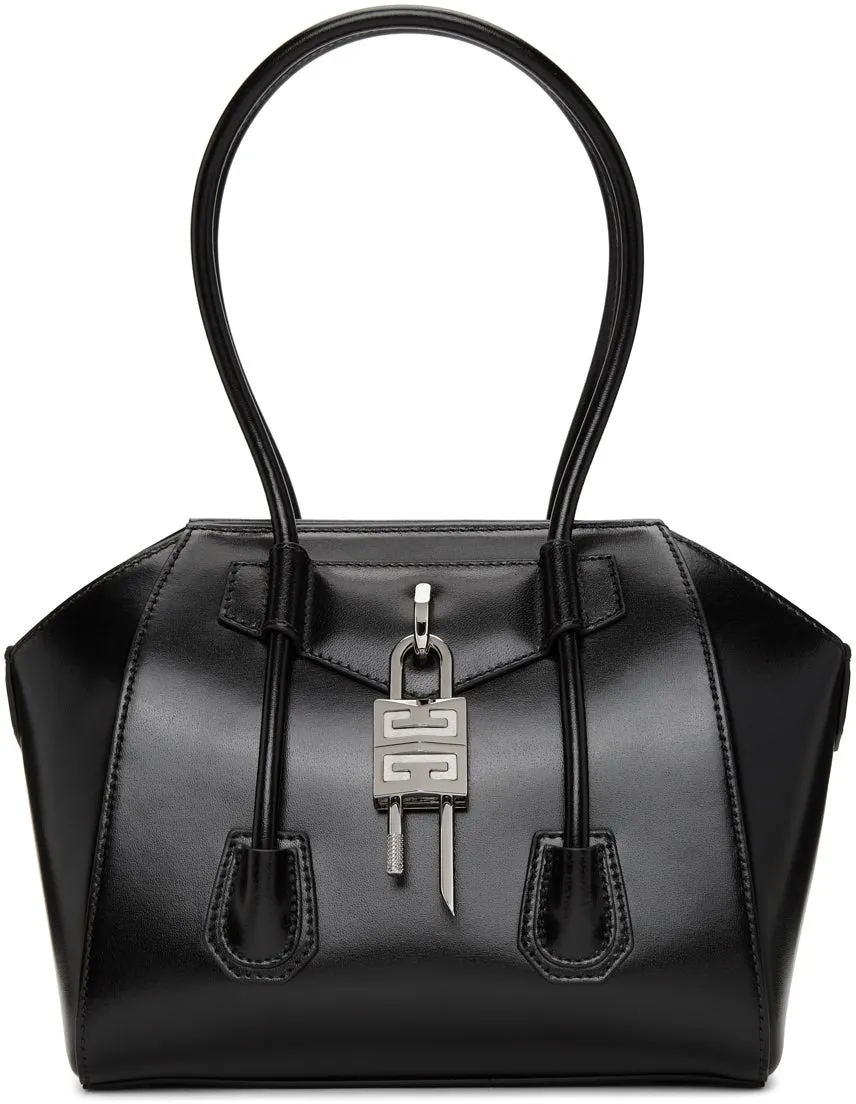 Givenchy Black Mini Antigona With Lock Bag