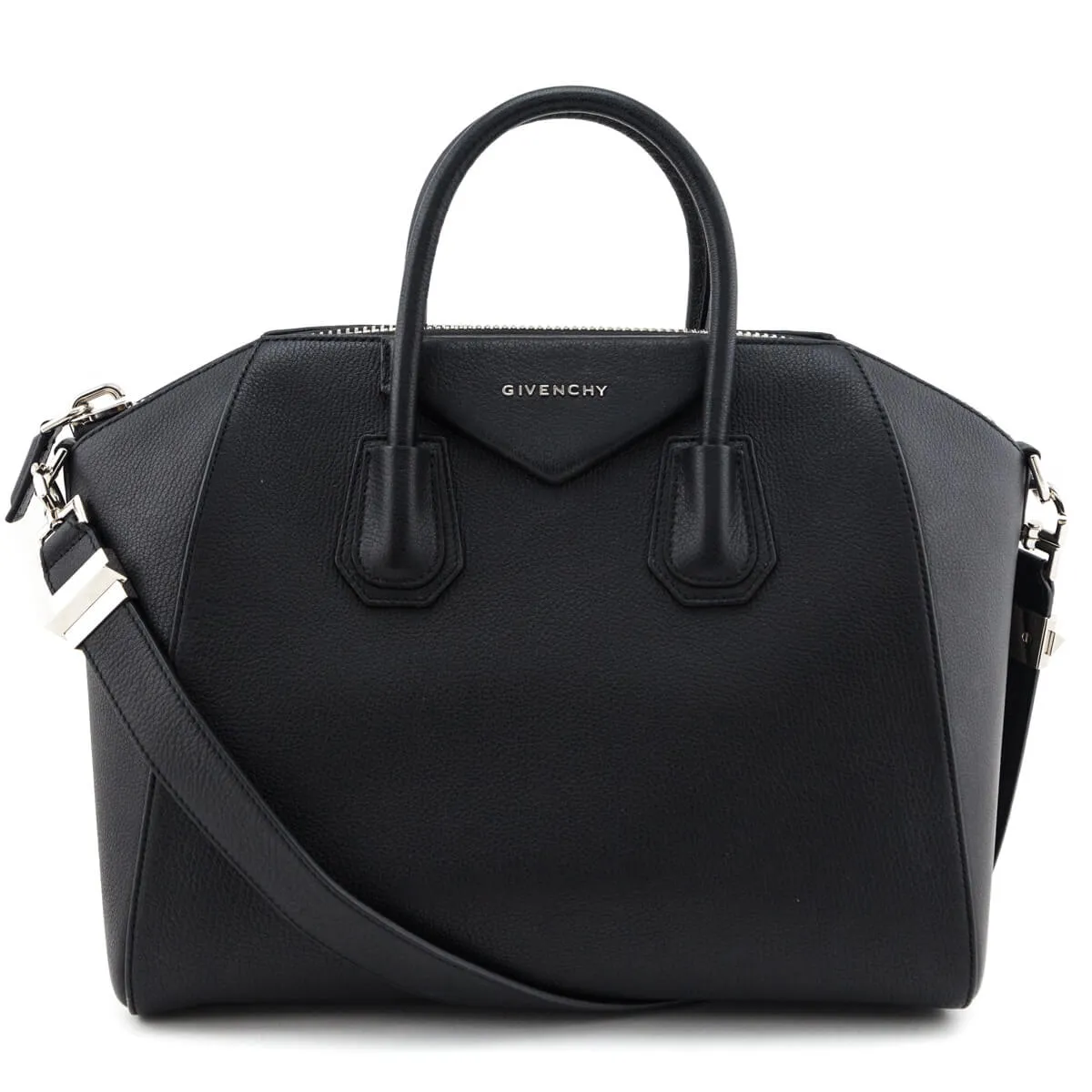 Givenchy Black Sugar Goatskin Medium Antigona Bag
