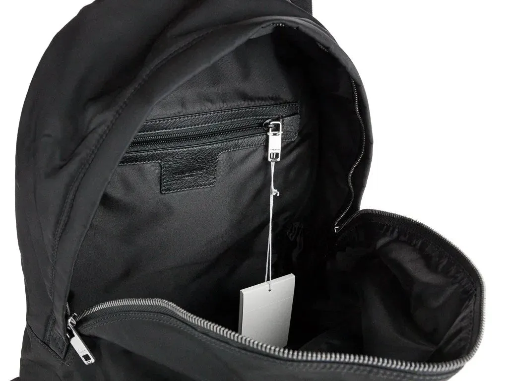 GIVENCHY Paris Black nylon Logo Backpack with Silver hardware BNWT