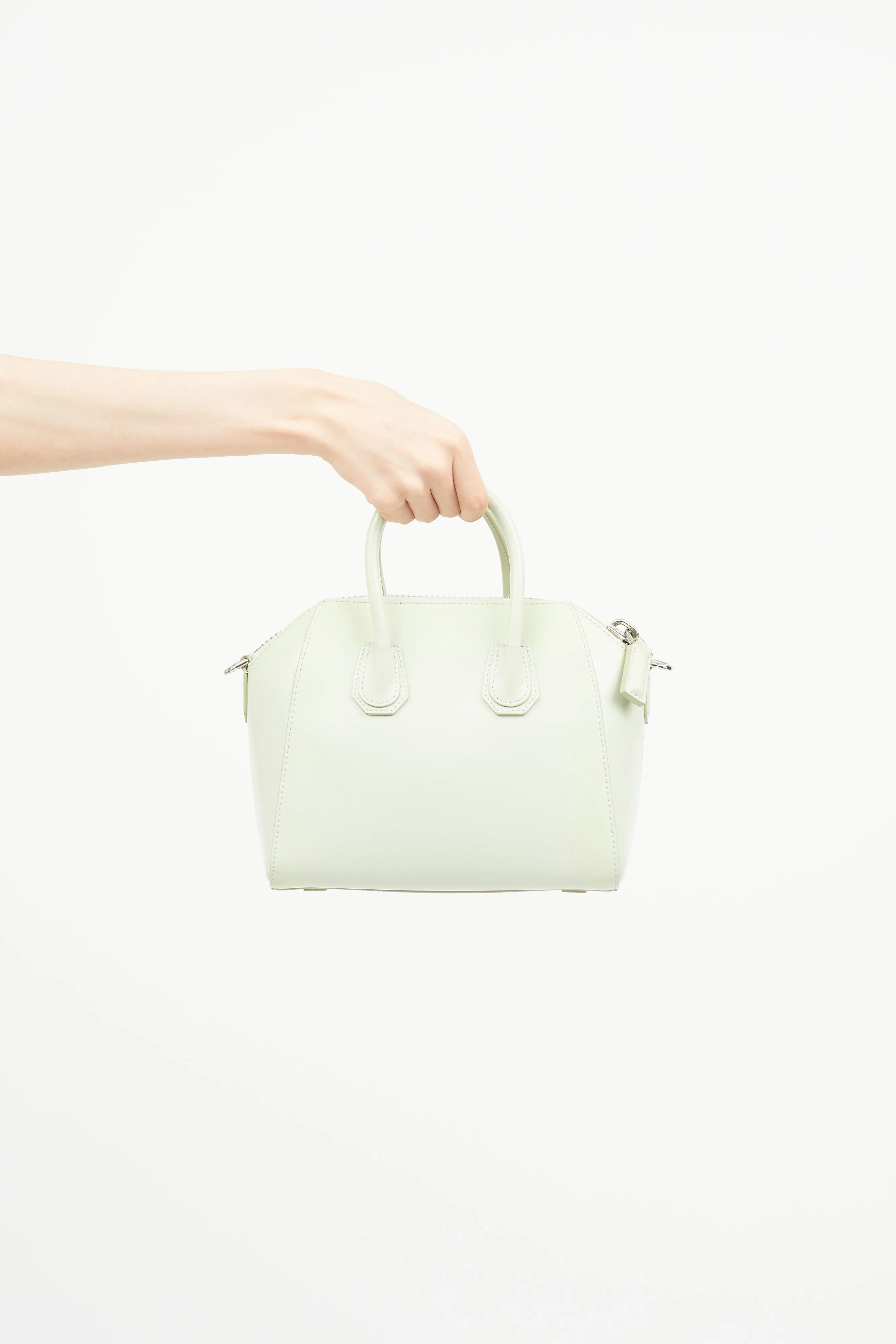 Green Antigona Leather Crossbody Bag