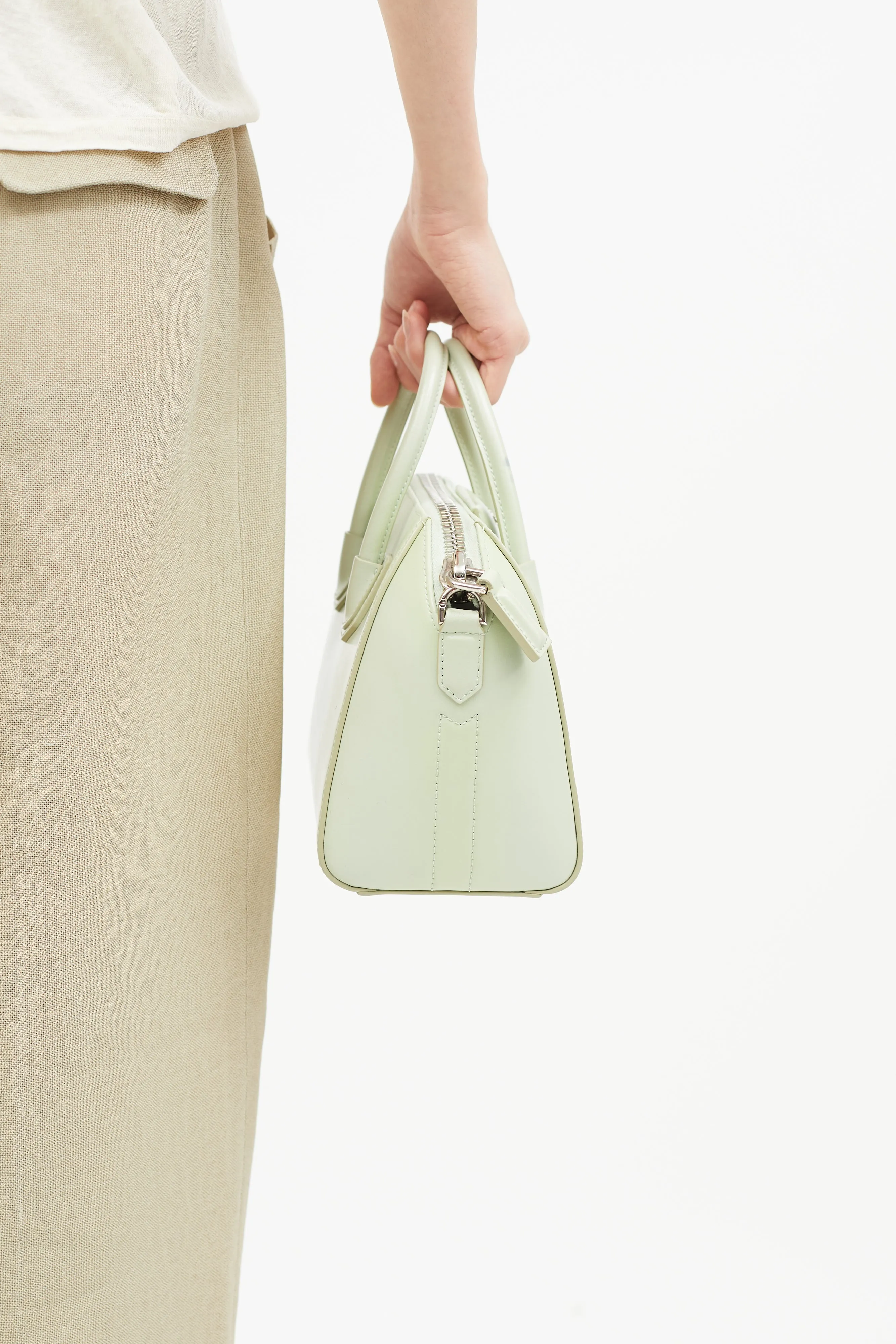 Green Antigona Leather Crossbody Bag