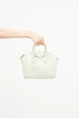 Green Antigona Leather Crossbody Bag
