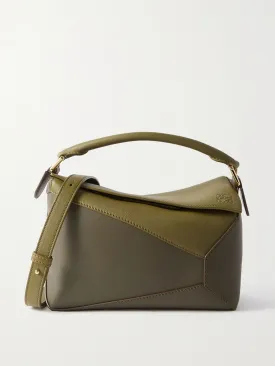 Green puzzle leather bag