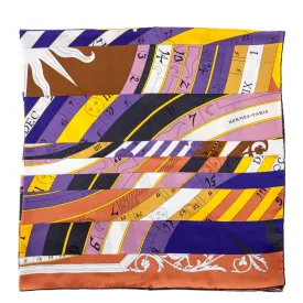Hermes Purple & Yellow Astrologie Nouvelle Silk Carre Geant Scarf
