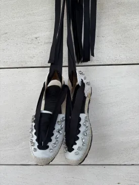 LOEWE. Alpargata detalle pedrería. T 39