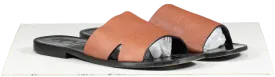Loewe Brown Tan Leather Anagram Logo Sandals UK 6 EU 39 👠