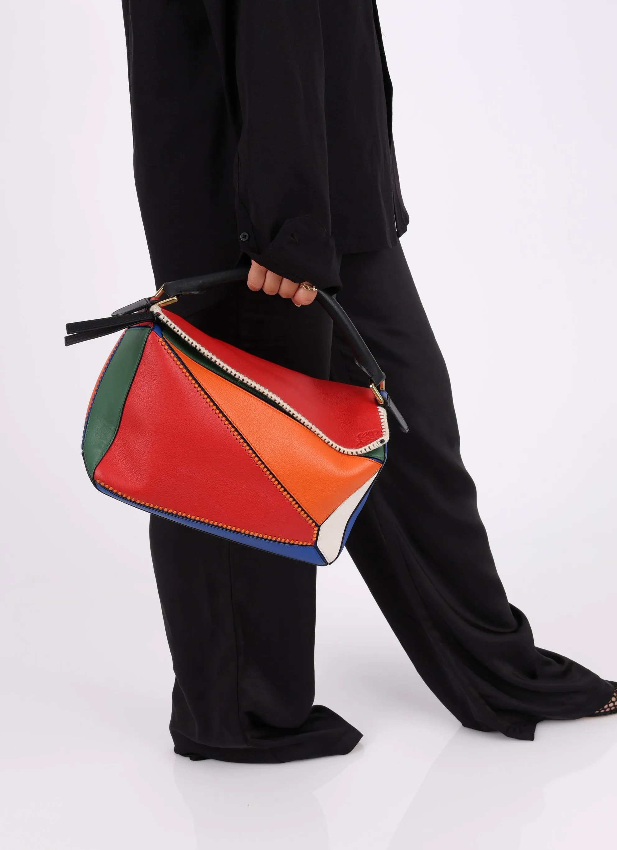 Loewe Calfskin Multicolor Embroidered Puzzle