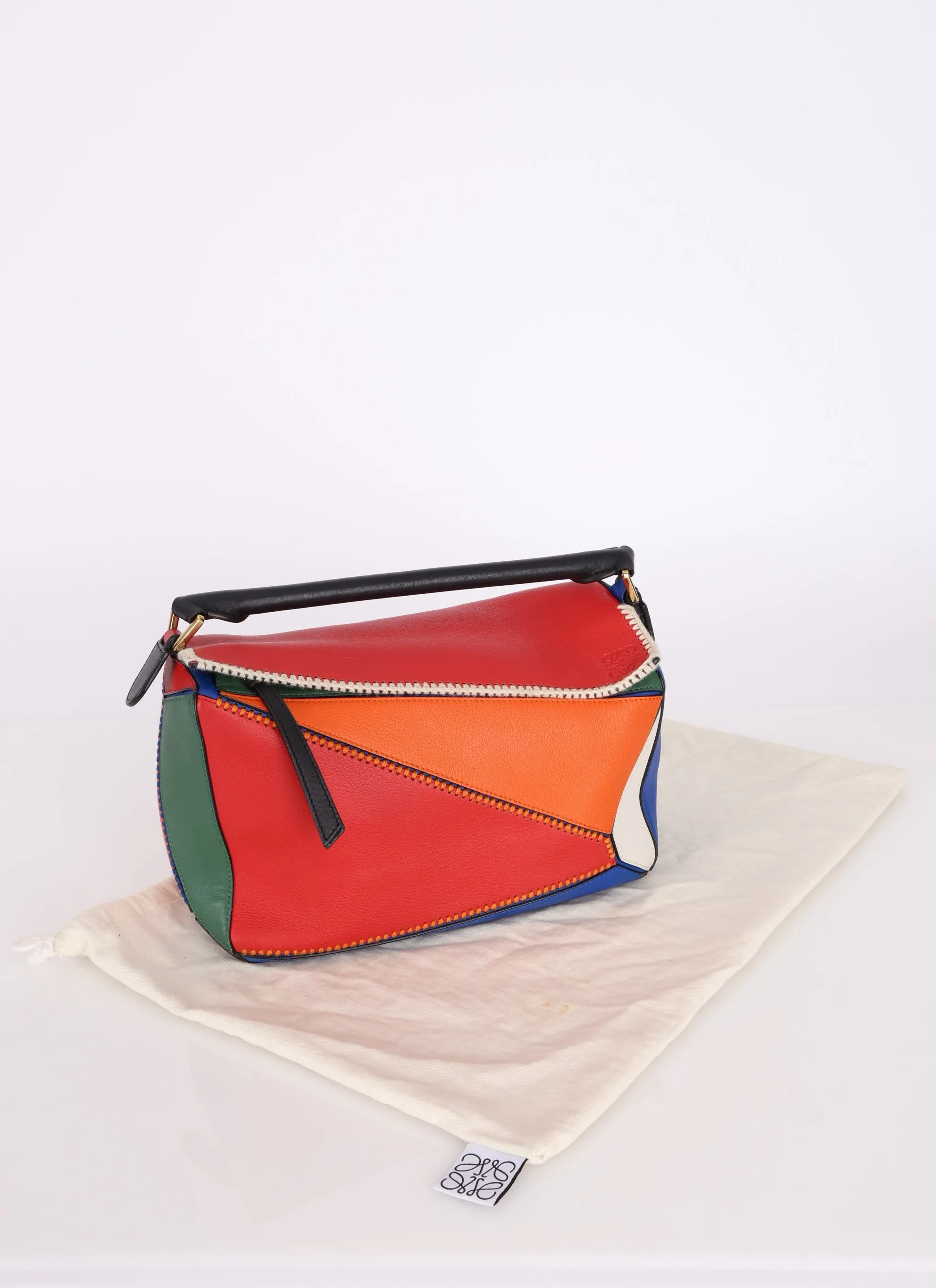Loewe Calfskin Multicolor Embroidered Puzzle