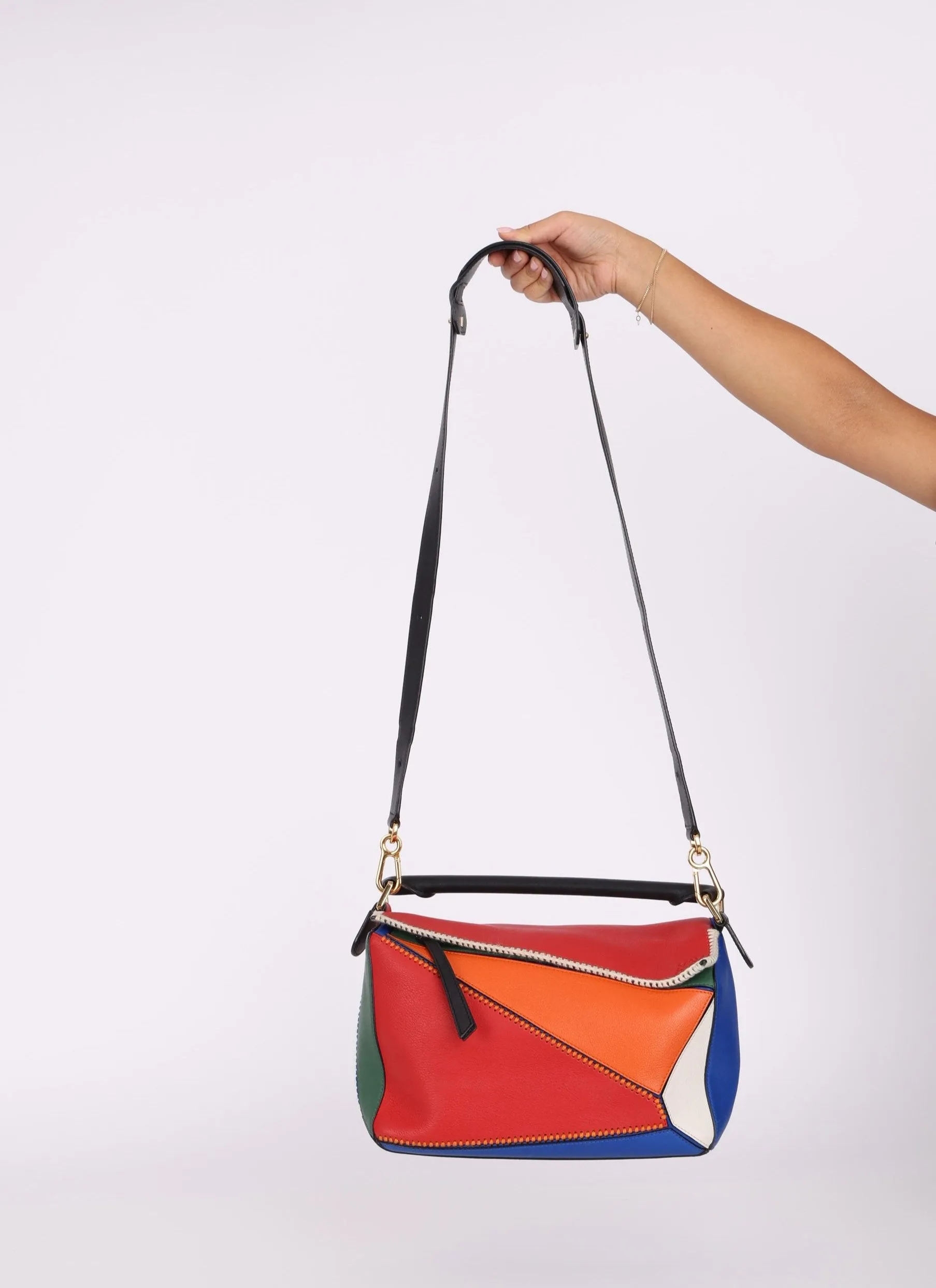 Loewe Calfskin Multicolor Embroidered Puzzle
