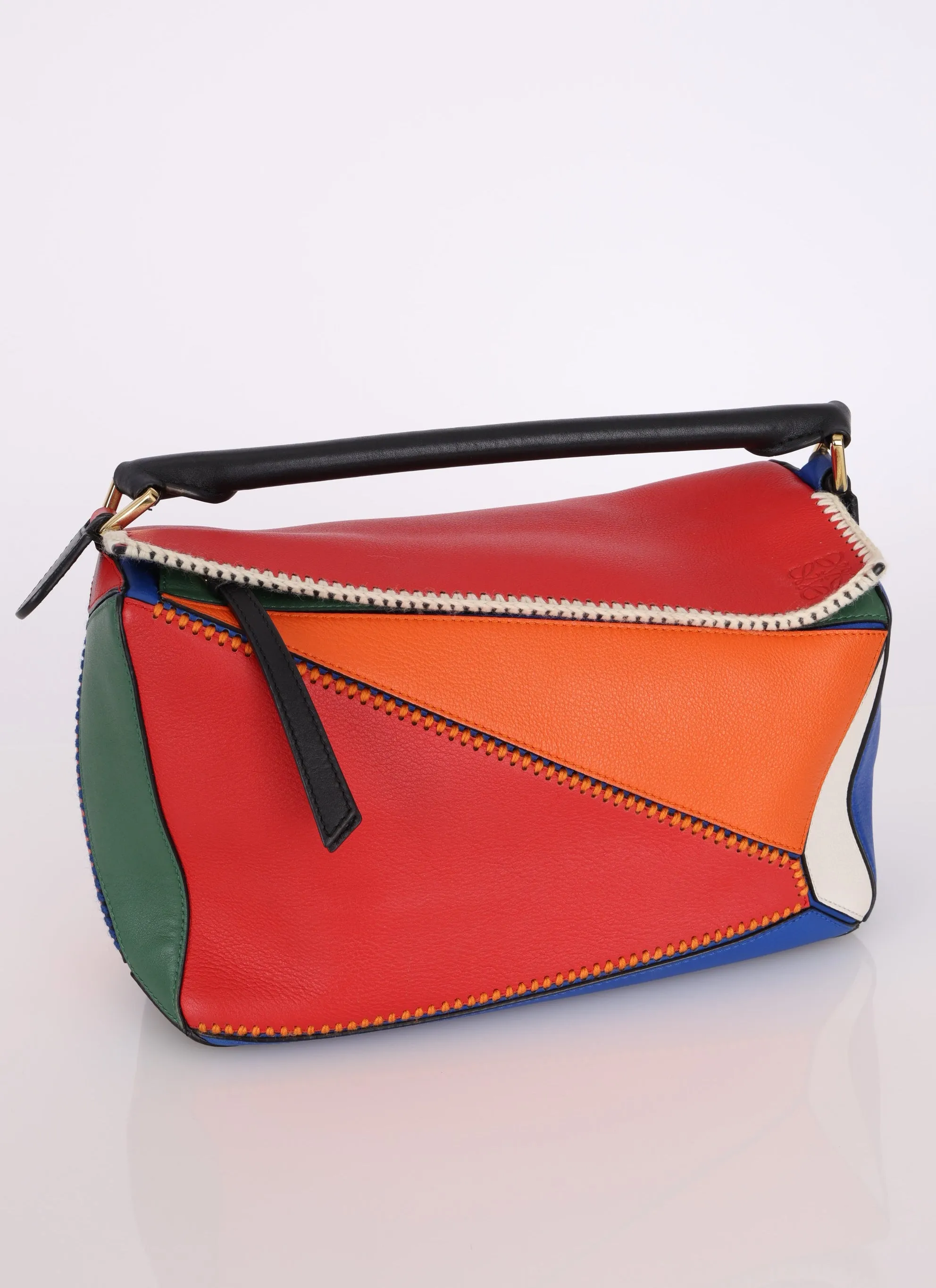 Loewe Calfskin Multicolor Embroidered Puzzle