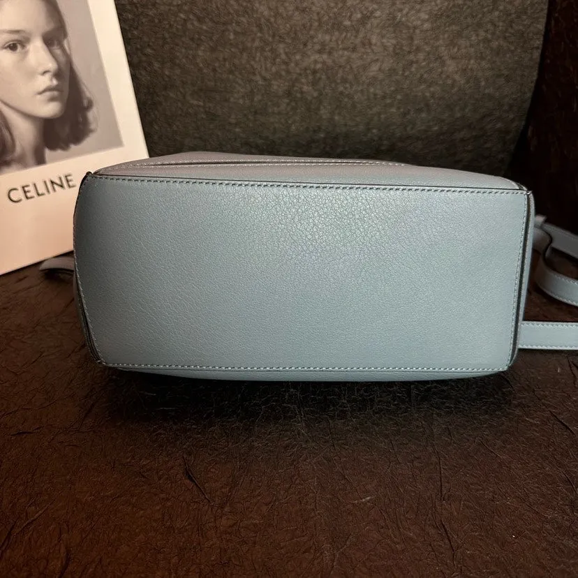 Loewe Geometric Puzzle Small Blue Leather Bag 25cm
