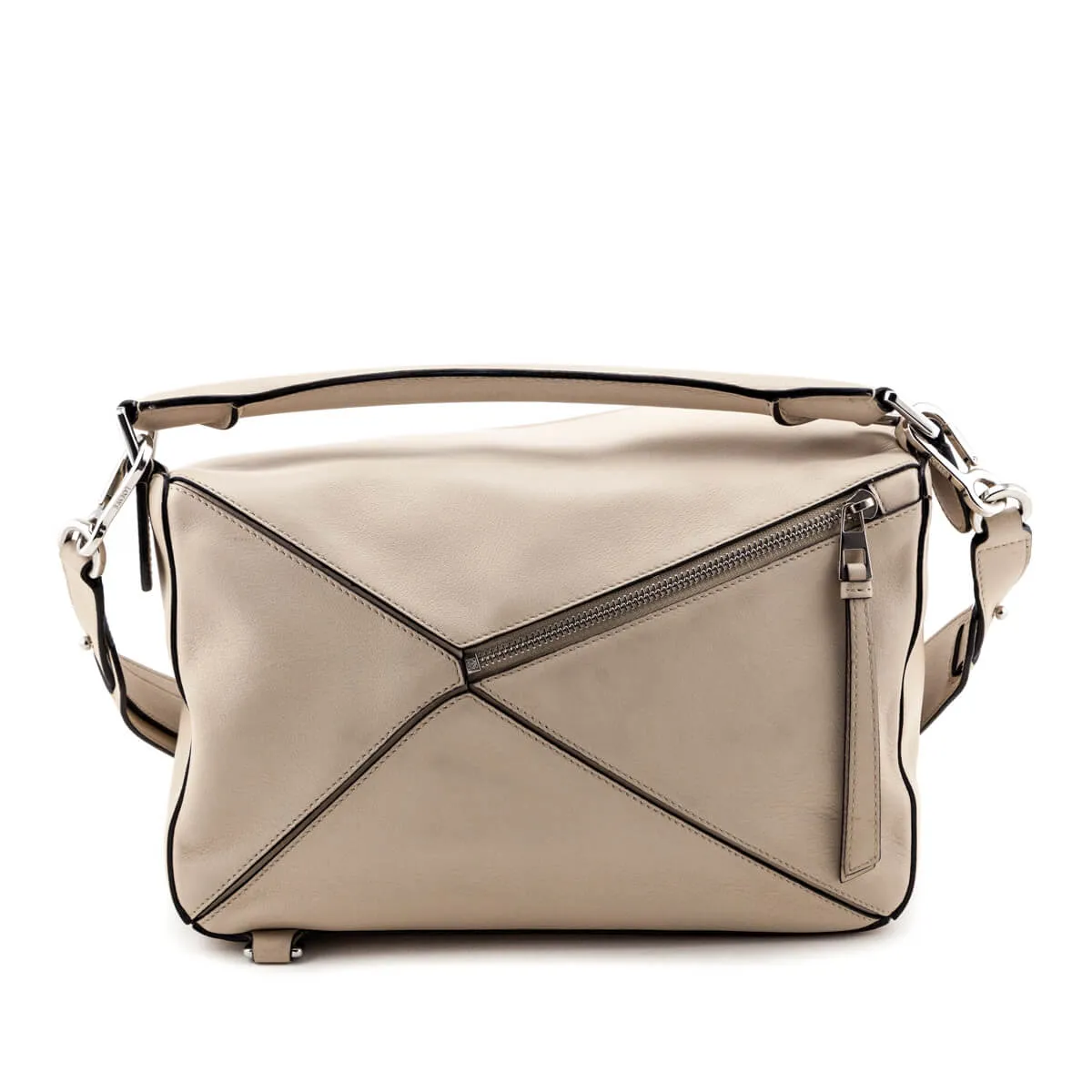 Loewe Light Beige Calfskin Medium Puzzle Bag