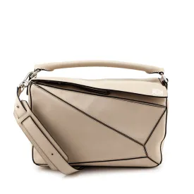 Loewe Light Beige Calfskin Medium Puzzle Bag