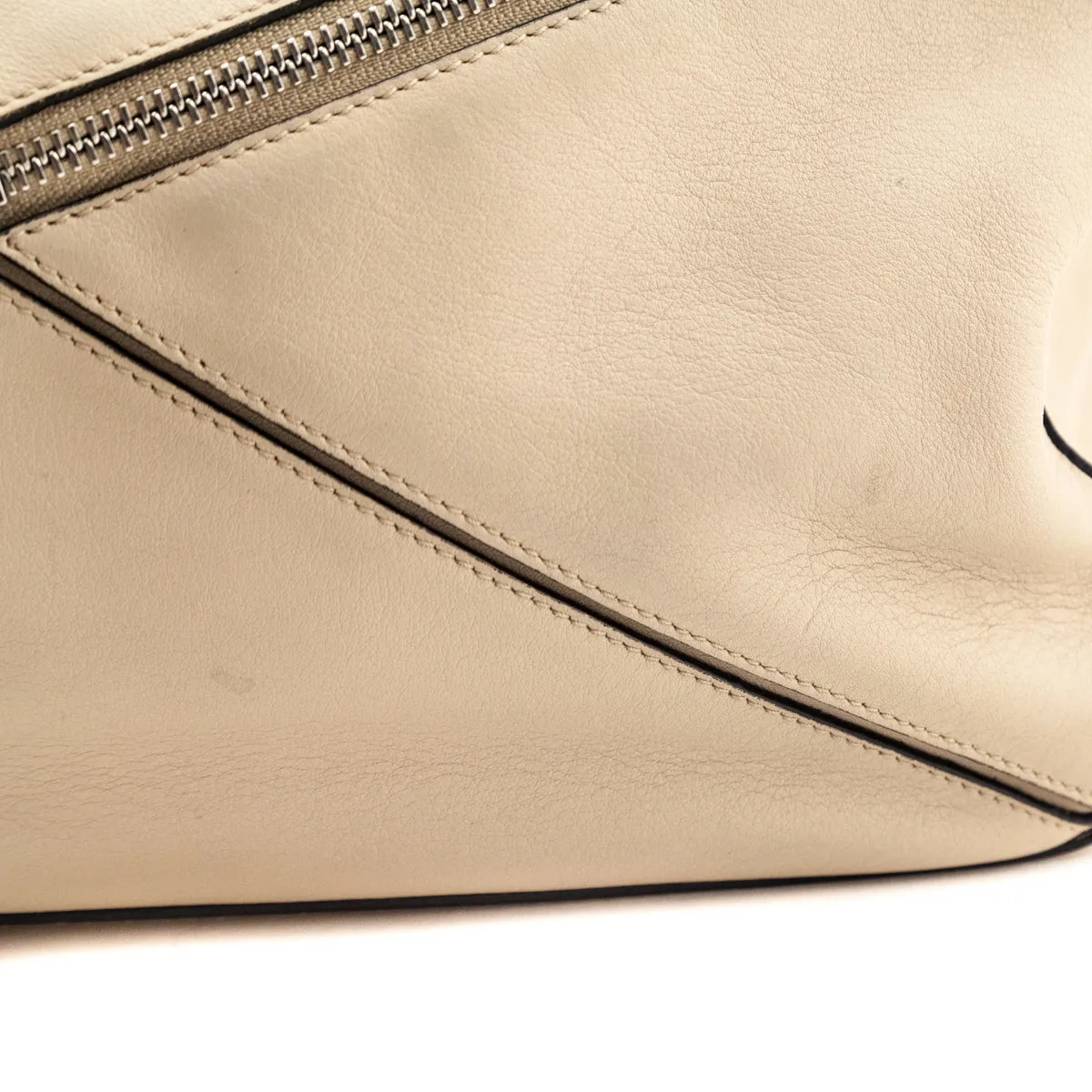 Loewe Light Beige Calfskin Medium Puzzle Bag