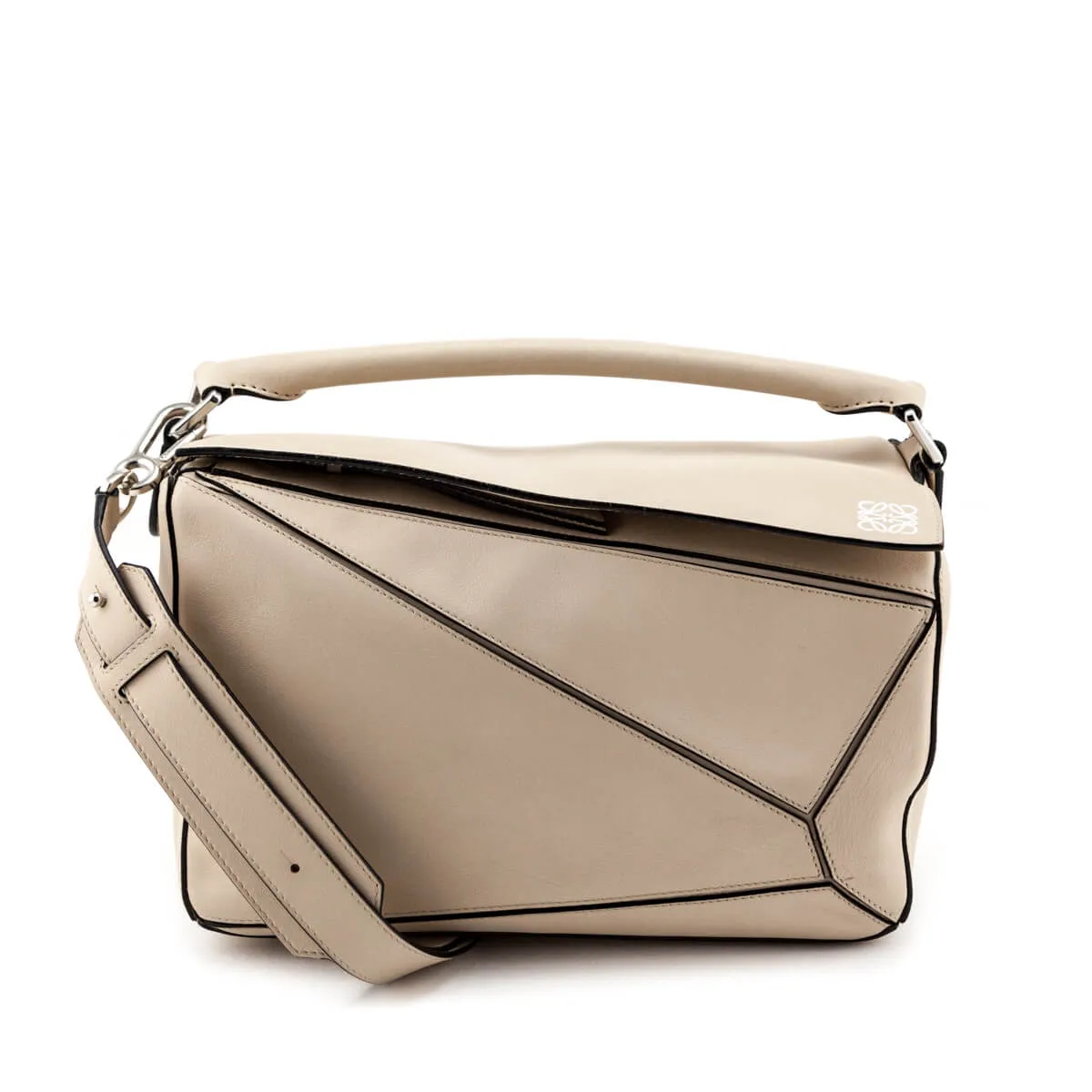 Loewe Light Beige Calfskin Medium Puzzle Bag