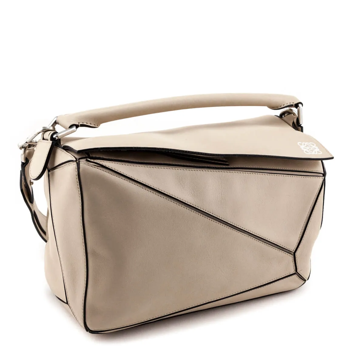 Loewe Light Beige Calfskin Medium Puzzle Bag