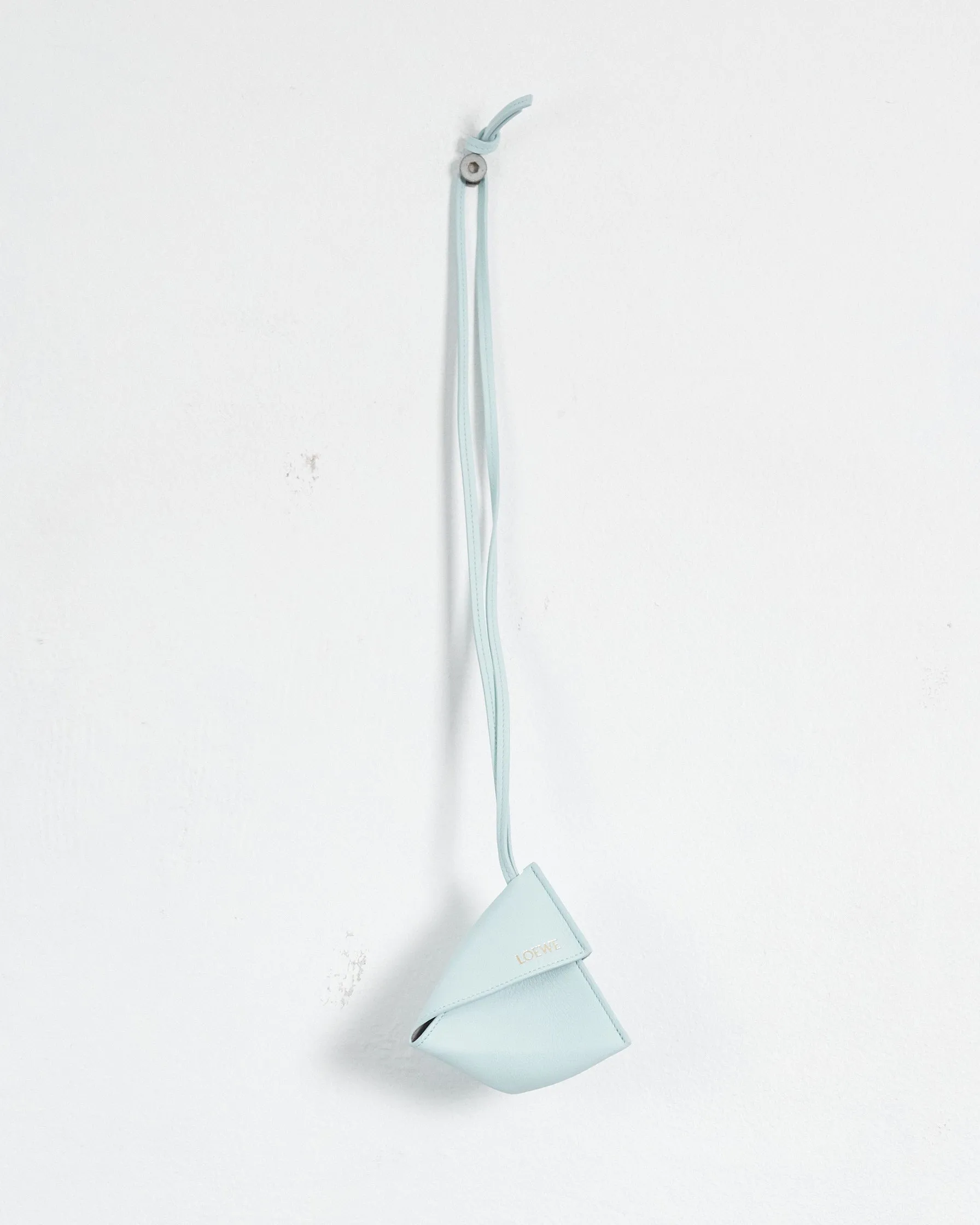 Loewe 'puzzle fold' bag charm, baby blue