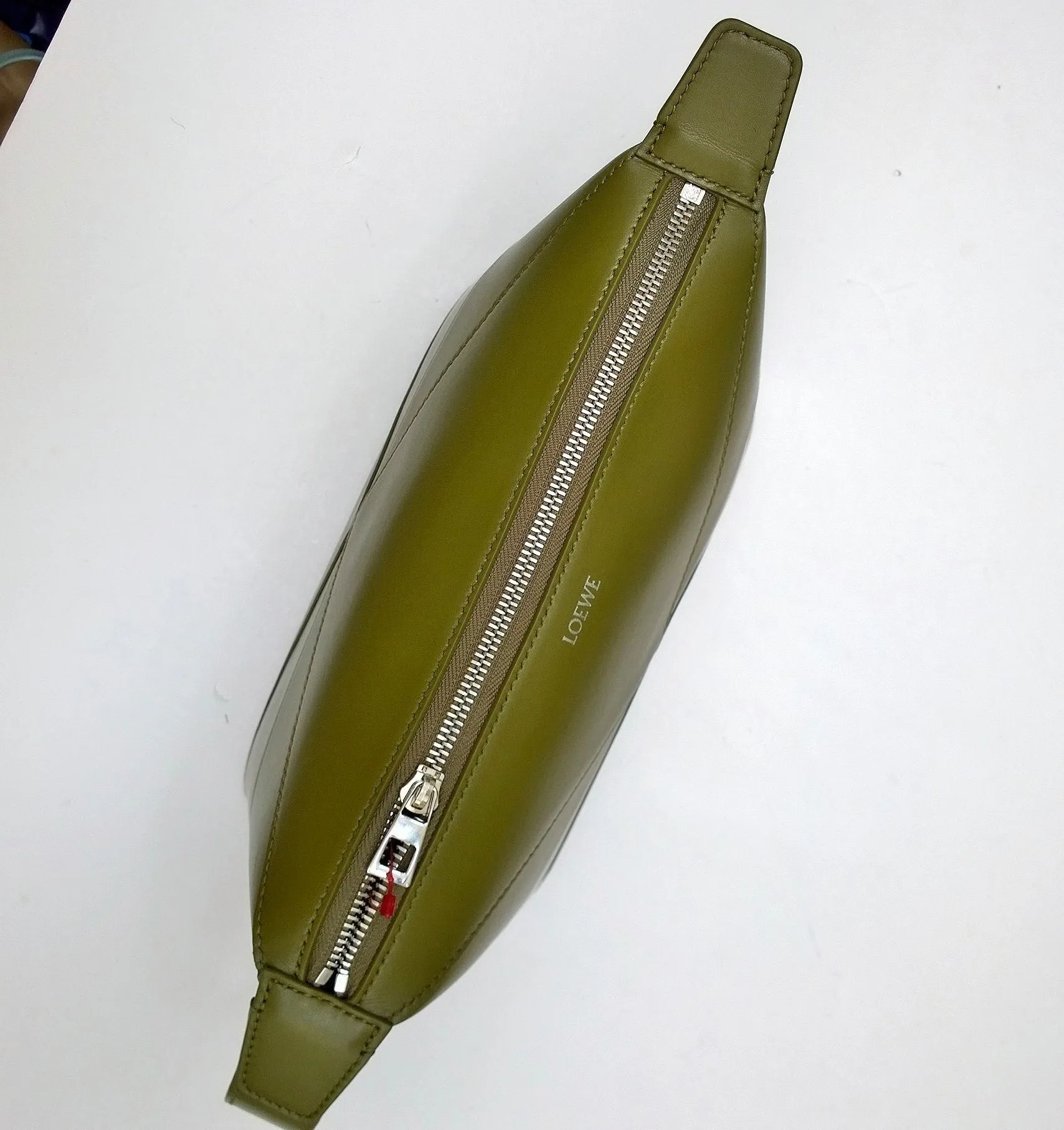 Loewe Puzzle Fold Handle Clutch Bag in Olive Leather New with Tags