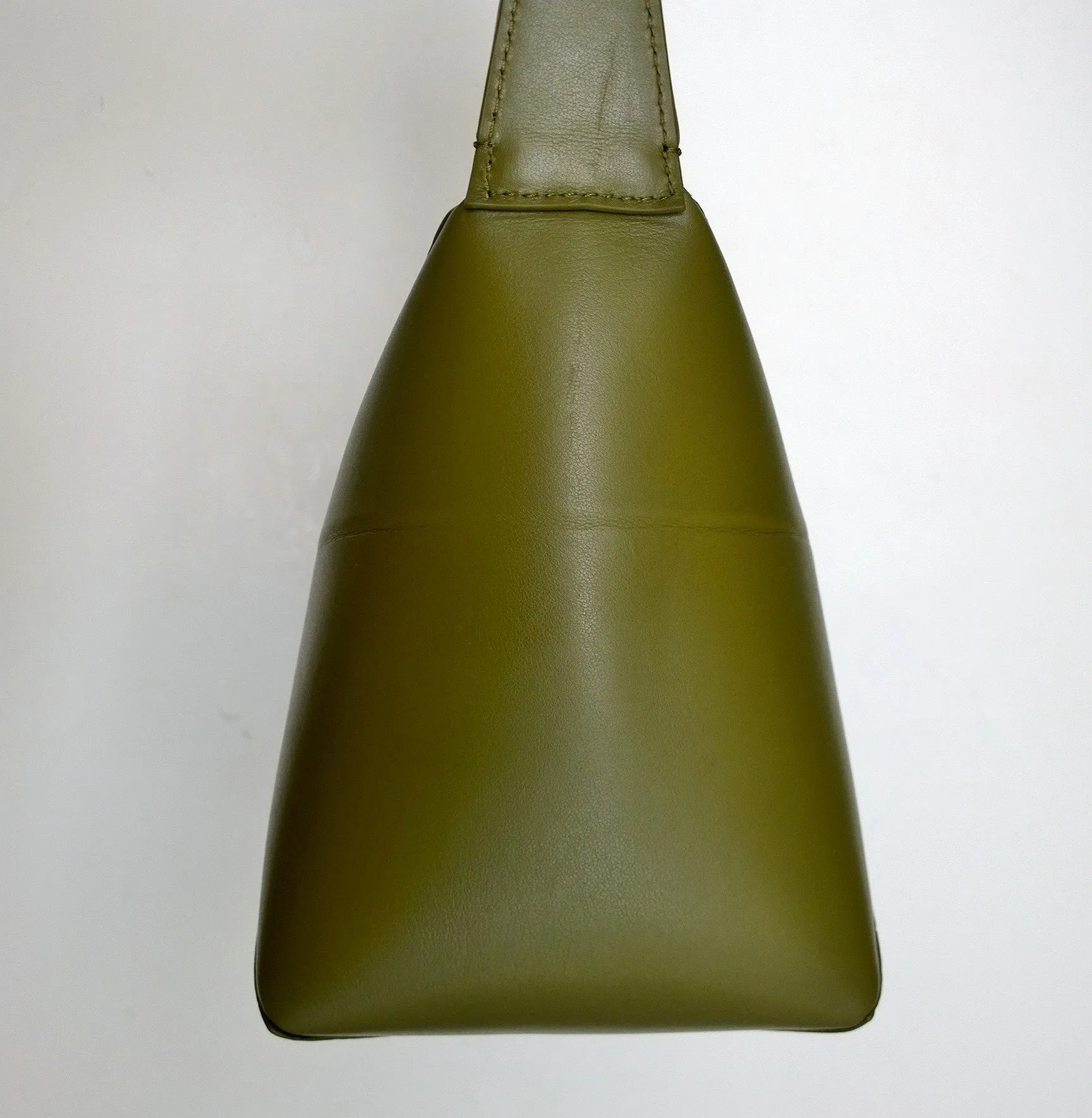 Loewe Puzzle Fold Handle Clutch Bag in Olive Leather New with Tags