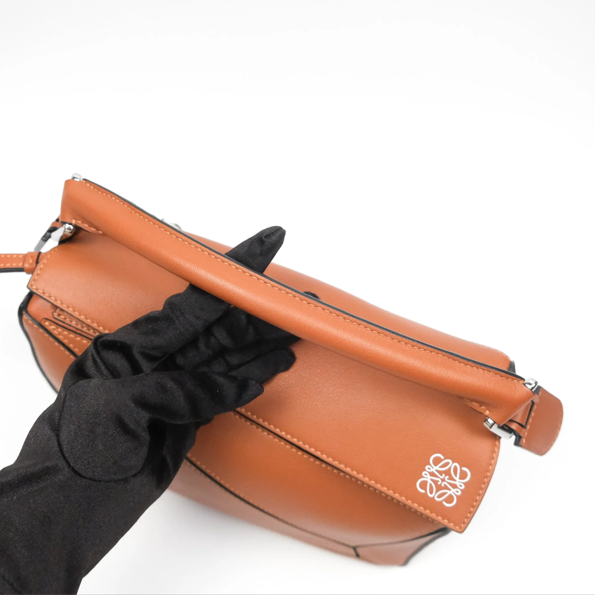 Loewe Small Puzzle Bag Tan Calfskin