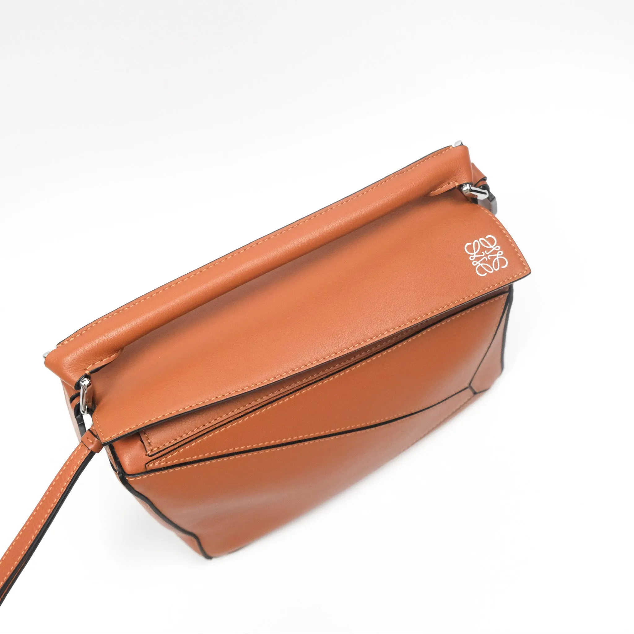 Loewe Small Puzzle Bag Tan Calfskin