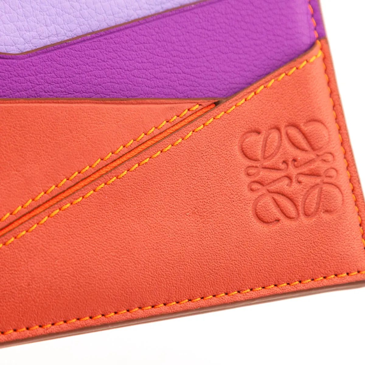 Loewe x Paula's Ibiza Orange Multicolor Puzzle Card Holder