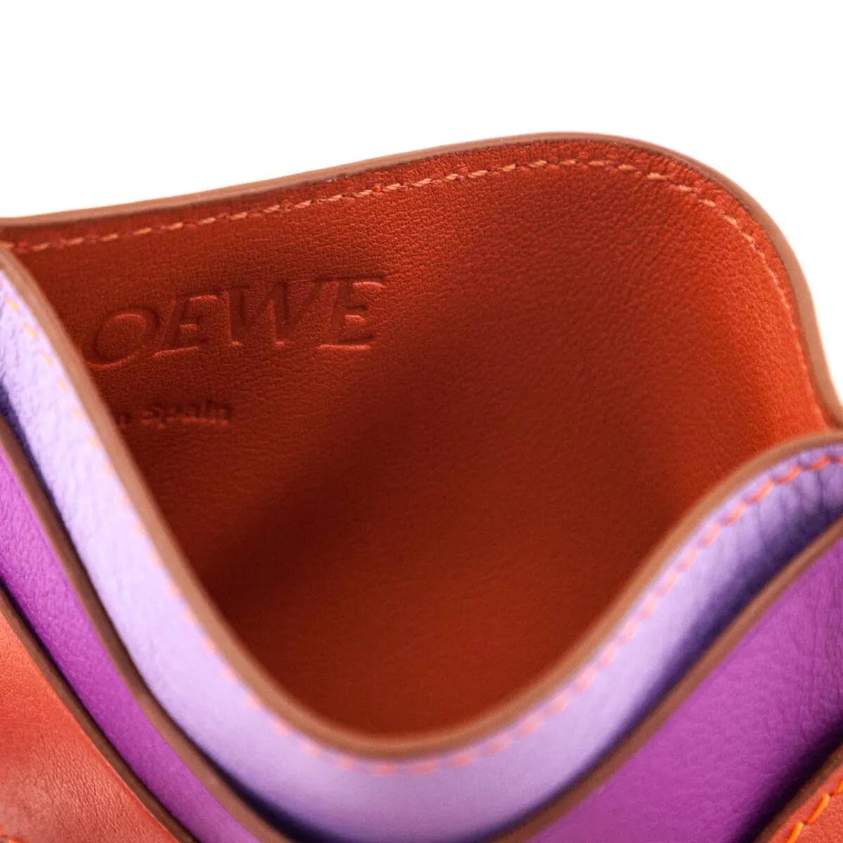 Loewe x Paula's Ibiza Orange Multicolor Puzzle Card Holder