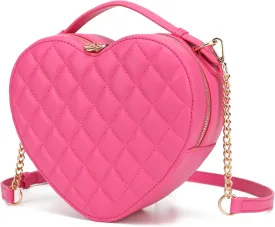 lola mae Heart Shape Satchel Crossbody Purse for women Zip Around Shoulder Bag